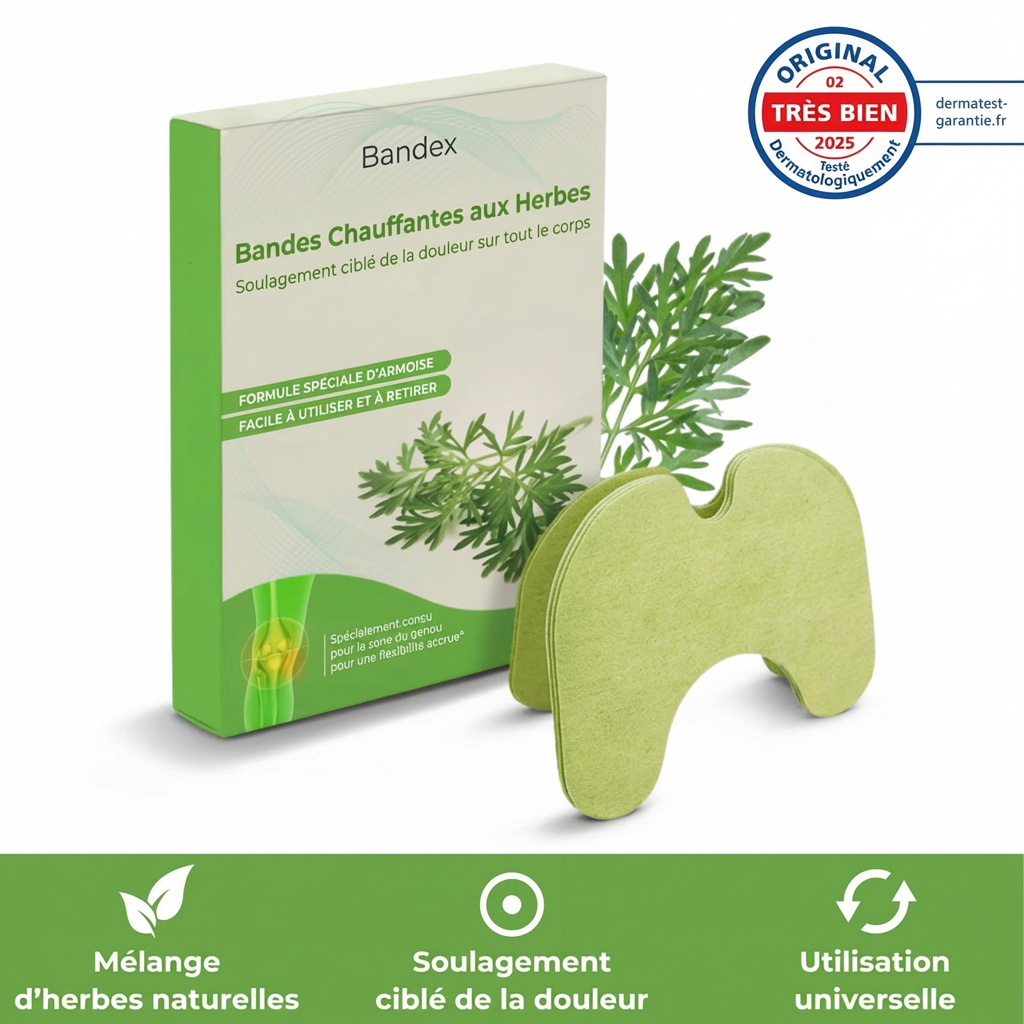 Bandages de Chaleur aux Herbes Vitalync - Soulagement Musculaire Naturel
