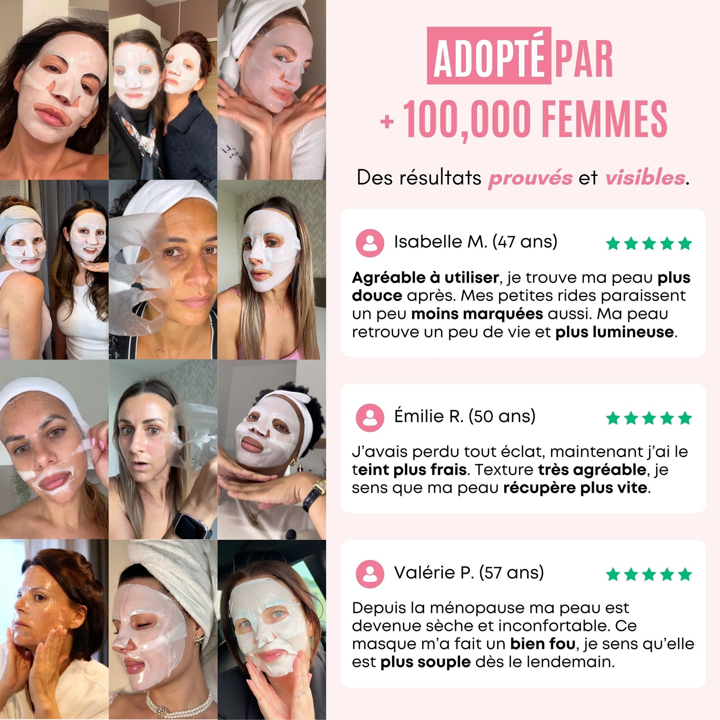 Masque Bio-Collagène Visage Vitalync - Hydratation et Éclat