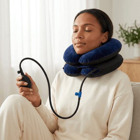 Collier Cervical Gonflable AirNeck — Minerve Souple à Traction Douce