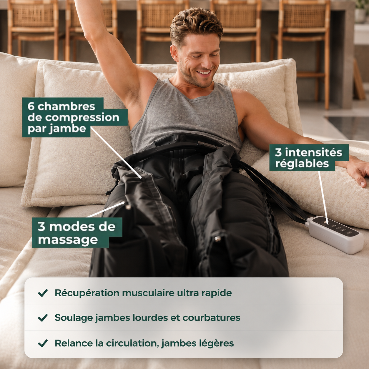 Bottes de Pressothérapie Pro - Récupération et Circulation