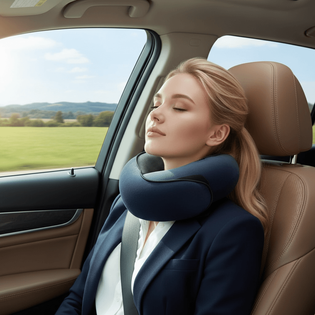 Collier Cervical de Voyage TravelNeck Vitalync - Avion, Train et Voiture