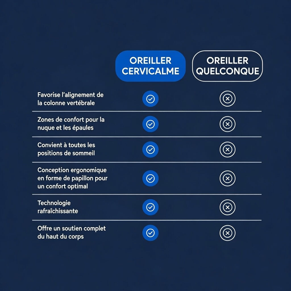 Oreiller Ergonomique Cervical — Mémoire de Forme