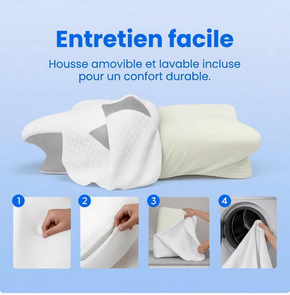 Oreiller Ergonomique Cervical — Mémoire de Forme