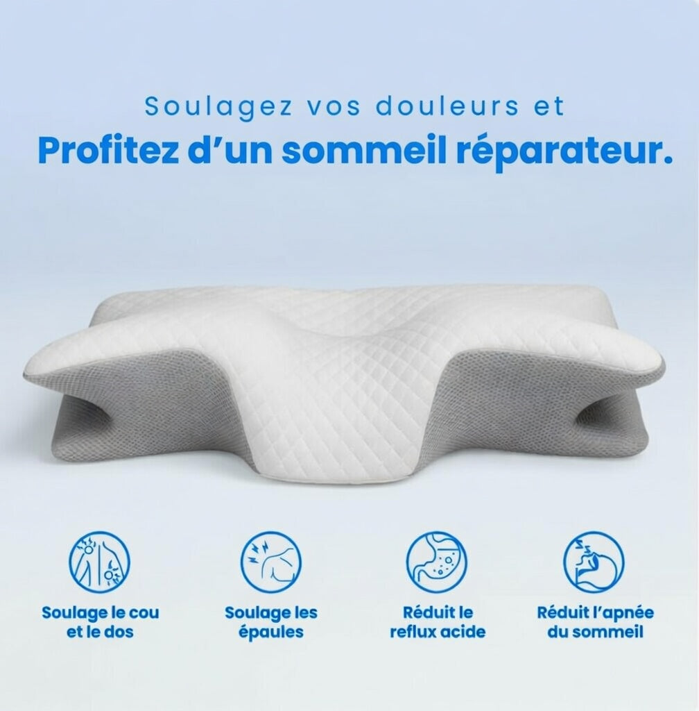 Oreiller Ergonomique Cervical — Mémoire de Forme