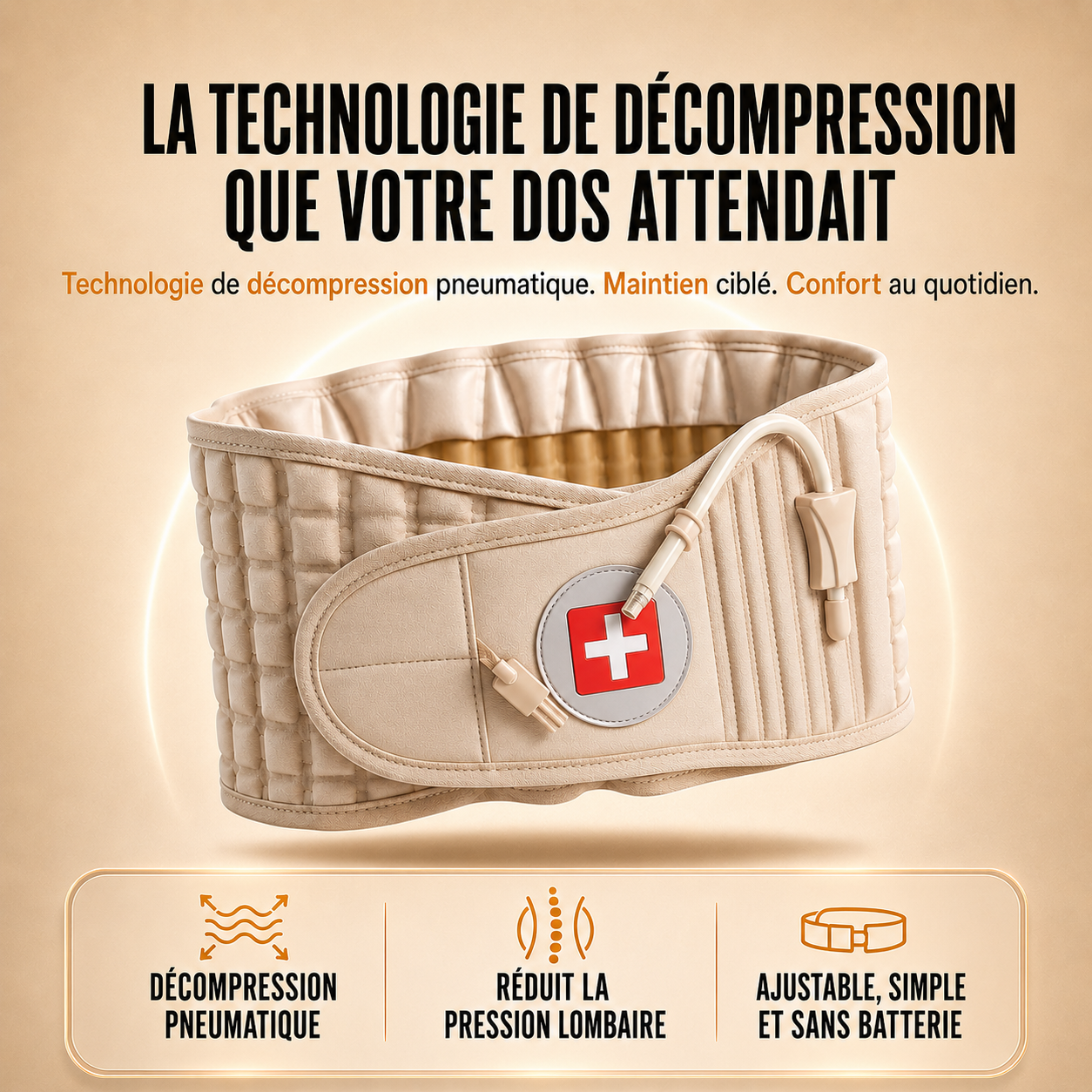 Ceinture Lombaire Vitalync à Décompression – Maintien et Confort du Dos